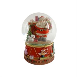 Водяной музыкальный шар со снегом"Дед Мороз с подарками" - фото 31317